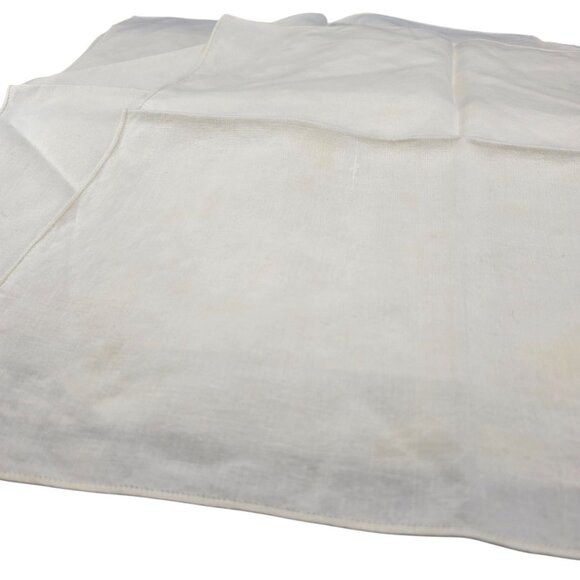 Vintage Cream Linen Napkins With Intricate Lace Floral Corners Set Of 4 JJ3964 - Picture 8 of 9